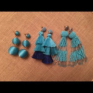 Set of 3 Blue Earrings!
